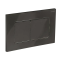 Панель змиву Koer KT-0602-16 240x160x10mm пластикова, кнопка квадратна (колір чорний глянцевий) (KR5182)
