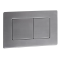 Панель змиву Koer KT-0612-07 240x160x10mm з нержавіючої сталі, кнопка квадр. (колір графіт) (KR6122)