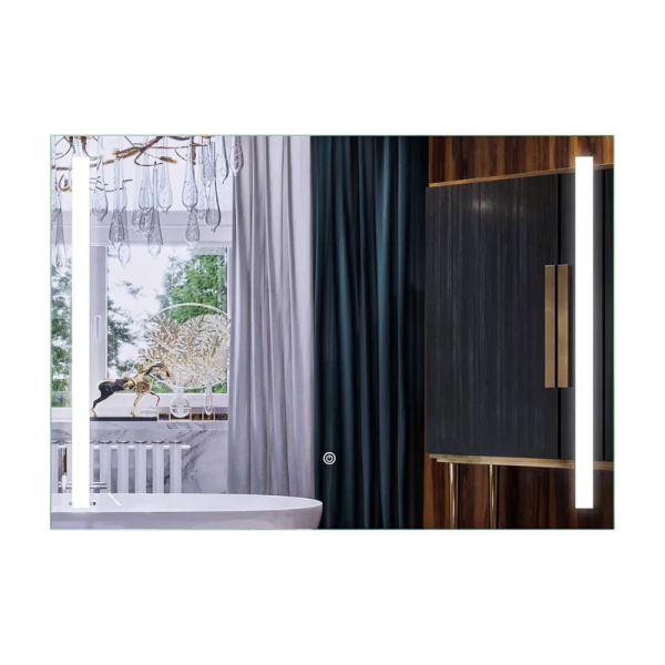 Дзеркало Mixxus Premium LINES MR18-100x70-Reverse з Led Touch, Anti-fog, димером, регулятором яскравості (MP6627)