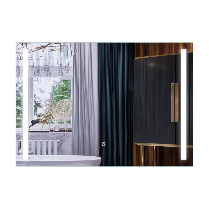 Дзеркало Mixxus Premium LINES MR18-100x70-Reverse з Led Touch, Anti-fog, димером, регулятором яскравості (MP6627)
