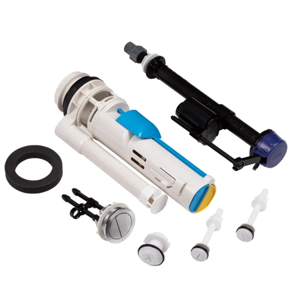 Комплект арматури: MIXXUS PREMIUM BUTTON-1806-1/2" СПУСКНА 2-х кнопочна + НАПОВНЮВАЛЬНА з НИЖНІМ підведенням, пластикове різьблення 1/2" (MP6721)