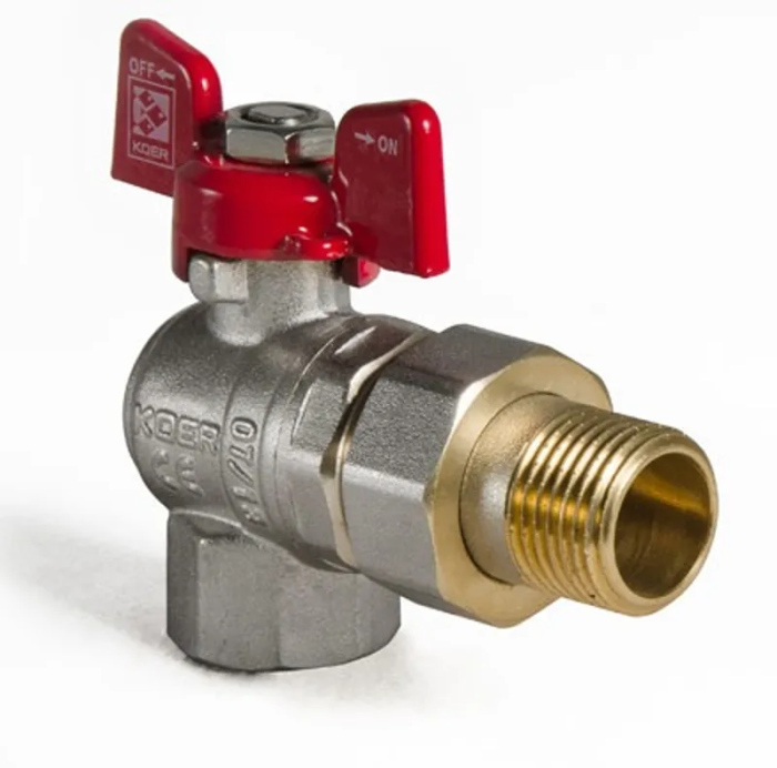 Кран з американкою 1/2" (Koer KR.228) кутовий (KR0016)