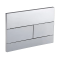 Панель змиву Koer KT-0603-01 240x160x10mm пластикова, кнопка лінійна (колір хром) (KR5319)