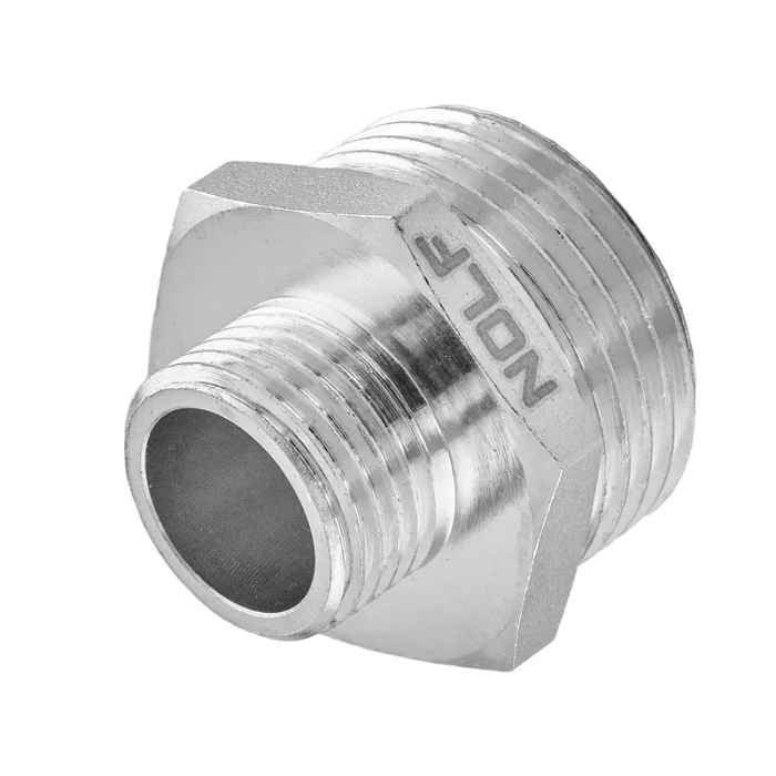 Ніпель редукційний Nolf NFC.N0610-N-1"x1/2'' нікельований (NF3084)