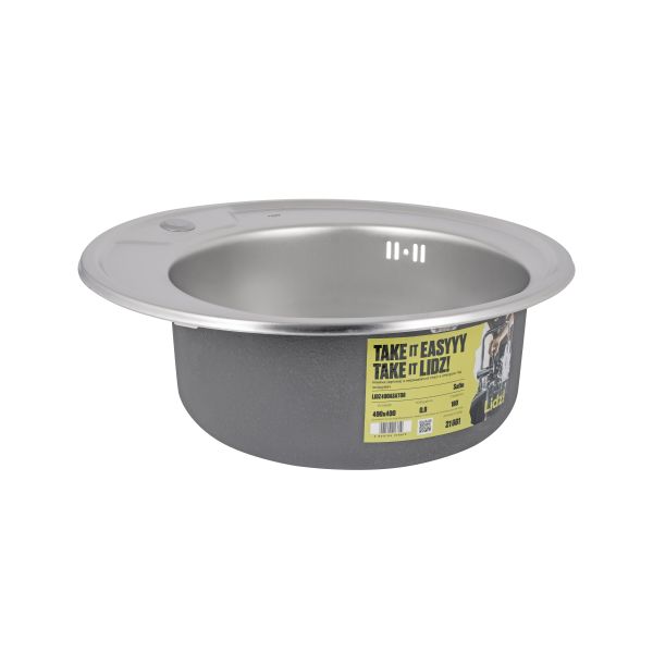 Кухонна мийка Lidz 490-A 0,8 мм Satin (LIDZ490ASAT)