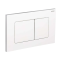 Панель змиву Koer KT-0602-03 240x160x10mm пластикова, кнопка квадратна (колір білий) (KR5180)