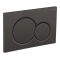 Панель змиву Koer KT-0601-05 240x160x10mm пластикова, кнопка кругла (колір чорний матовий) (KR5176)