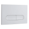 Панель змиву Koer KT-0608-03 240x160x10mm пластикова, кнопка закруглена (колір білий) (KR6123)