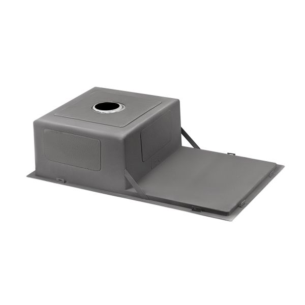 Мийка для кухні інтегрована Lidz Handmade H7844 (LDH7844LBRU35388) Brushed Steel 3,0/0,8 мм