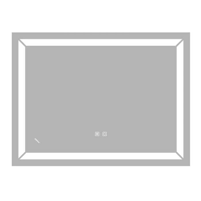 Дзеркало Zerix Kubix MR04-80x60-REVERSE з LED Touch, Anti-fog, димером, регулятором яскравості (ZX6054)