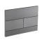 Панель змиву Koer KT-0603-07 240x160x10mm пластикова, кнопка лінійна (колір графіт) (KR5321)
