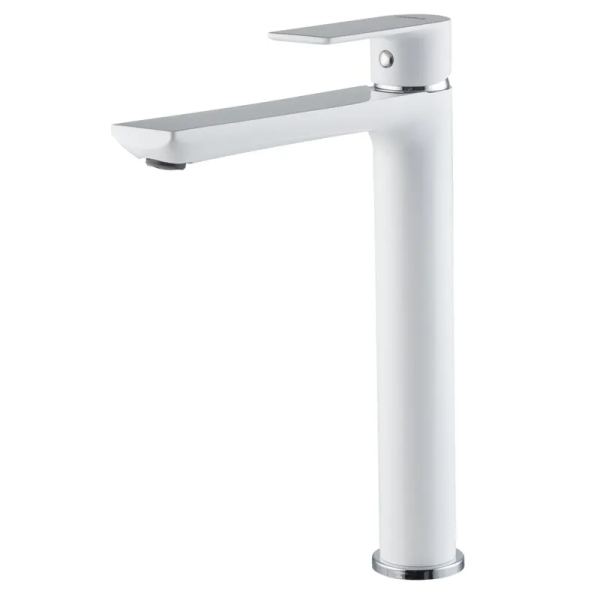 Змішувач для умивальника HAIBA ALEX 001 HIGH WHITE-CHROME (HB9564)