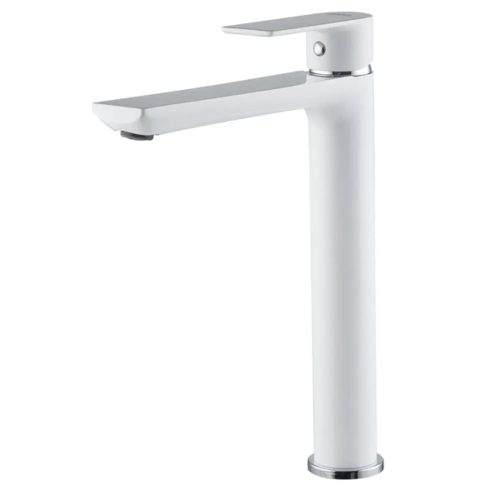 Змішувач для умивальника HAIBA ALEX 001 HIGH WHITE-CHROME (HB9564)