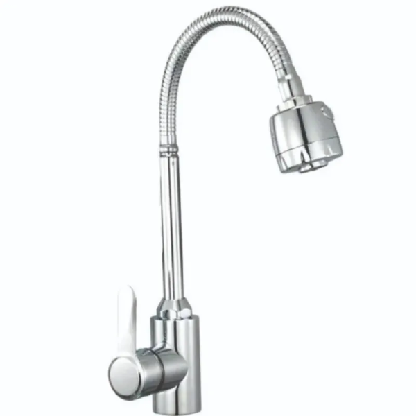 Змішувач для кухні Zerix Eza-011 Chrome Reflector з рефлекторним виливом з нерж. сталі (колір хром) (ZX6141)