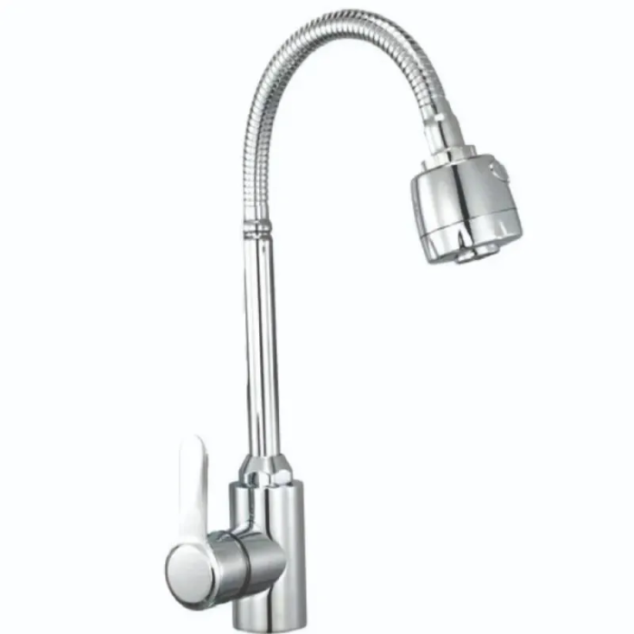 Змішувач для кухні Zerix Eza-011 Chrome Reflector з рефлекторним виливом з нерж. сталі (колір хром) (ZX6141)