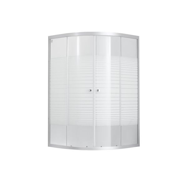 Душова кабіна Lidz Wieza SC80x80.SAT.HIGH.L, скло Linie 4 мм без піддона