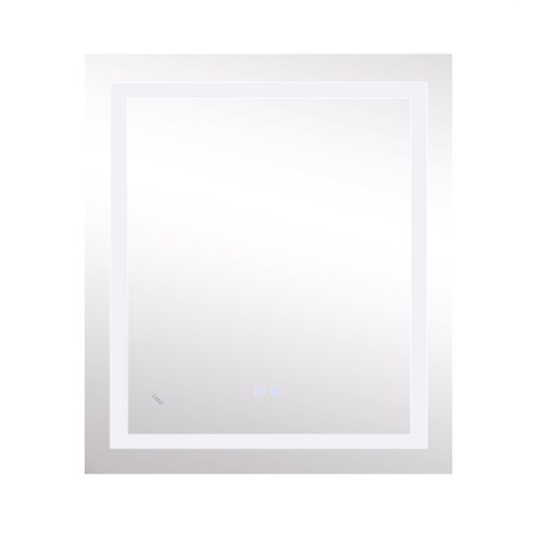 Дзеркало Lidz Kubis 700х800 з LED-підсвічуванням Touch, з антизапотіванням, з димером, рег. яскравості Reverse LD78LF9048070