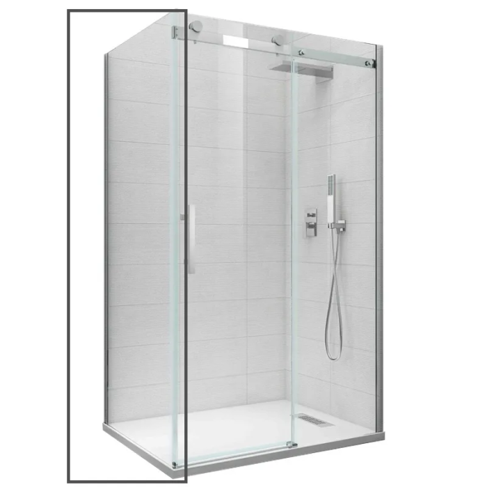 Бічна стінка до кабіни Koer SR SW01-90x200-TR-01 прозоре скло Easy Clean 8мм, хром (KR5381)