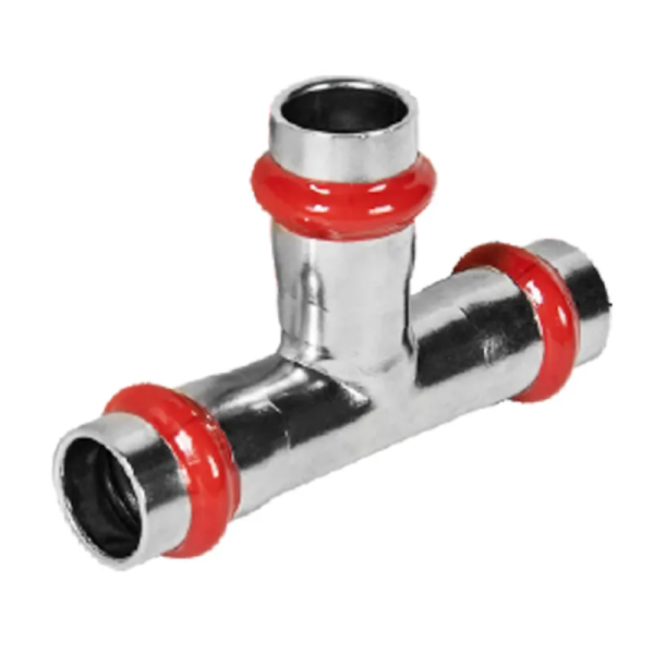 Трійник трирозтрубний редукційний Koer KQ.T351535 Press-Inox AISI 304 35x15x35 (KR6357)