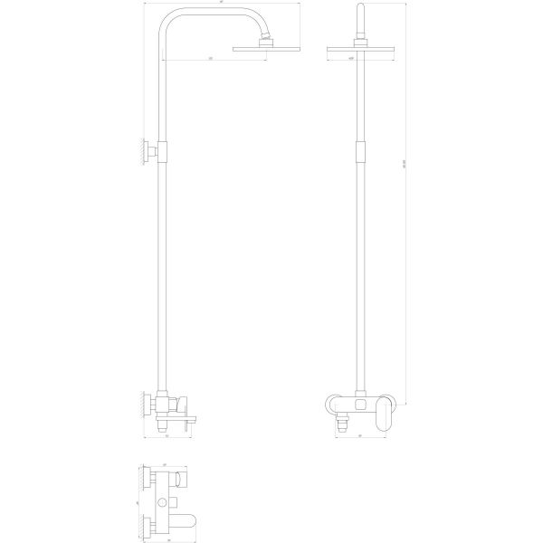 Душова система Globus Lux PRIZMA VAN-DS0010
