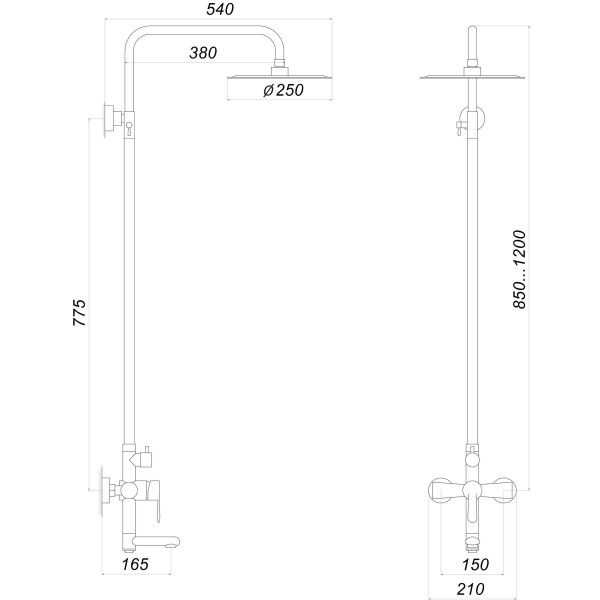 Душова система Globus Lux MAIN SM-SH-02