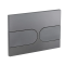 Панель змиву Koer KT-0604-07 240x160x10mm пластикова, кнопка закруглена (колір графіт) (KR5325)