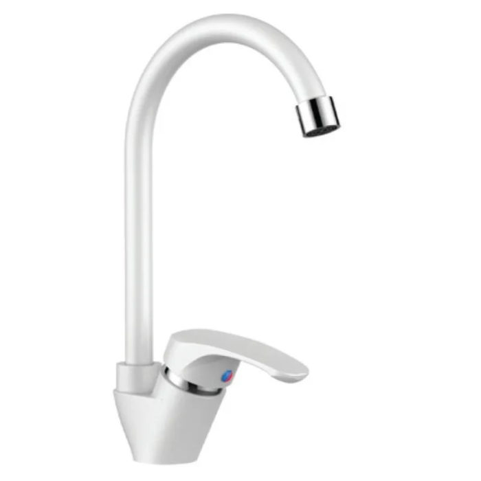 Змішувач для кухні Plamix Afina-011 White (без підведення) (PM0686)