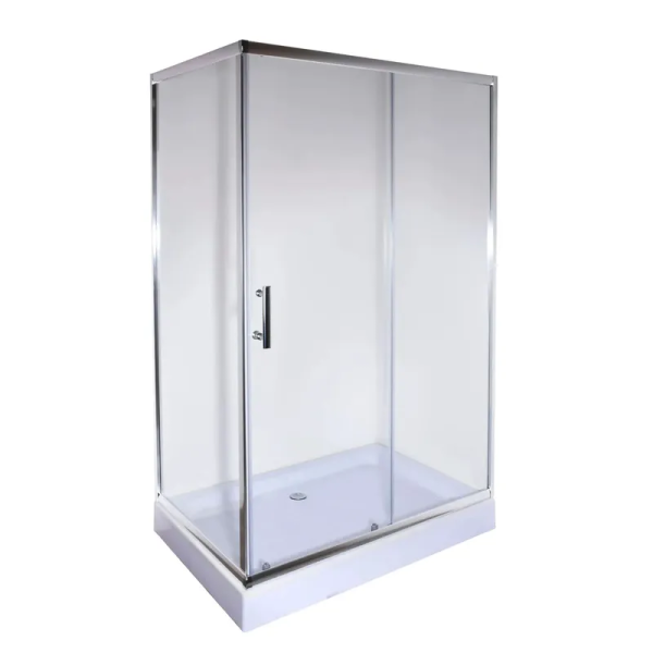 Душова кабіна з низьким піддоном Mixxus HARD SCT01-100x80x198-TR CHROME прозоре скло 5мм (MI6908)