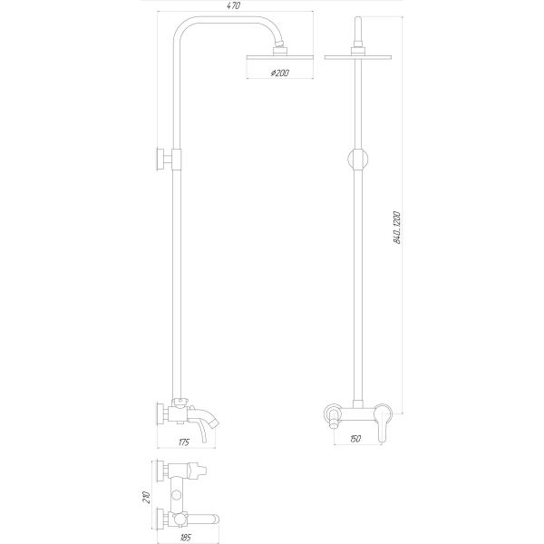 Душова система Globus Lux Solly GLSO-1111
