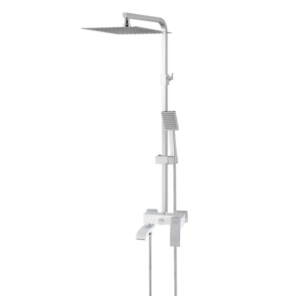 Душова колона KOER KB-56007-04 зі змішувачем, 3 функції (Колір хром+білий) (KR5159)