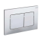 Панель змиву Koer KT-0602-01 240x160x10mm пластикова, кнопка квадратна (колір хром) (KR5178)