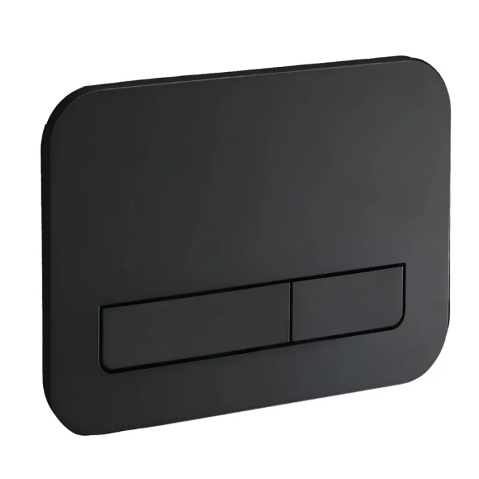 Панель змиву Koer KT-0609-05 240x160x7mm пластикова, кнопка лінійна (колір чорний матовий) (KR6131)