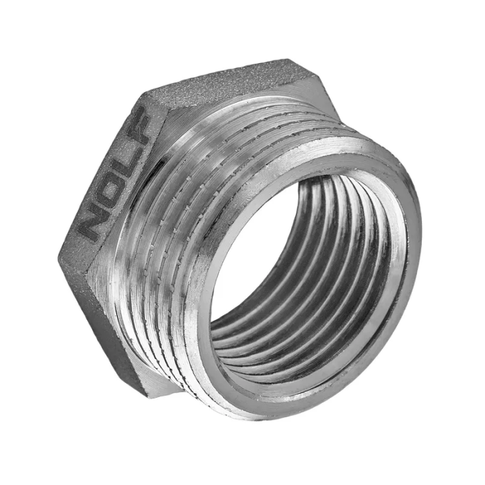 Футорка Nolf NFC.F0206-N-1/2"Mx1/4"F нікельована (NF3121)