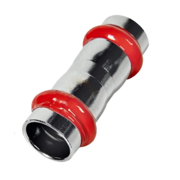 Муфта перехідна дворозтрубна Koer KQ.C2218-2 Press-Inox AISI 304 22x18 (KR6304)