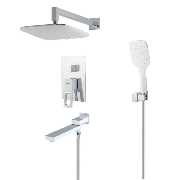 Душова система вбудована KOER KB-66009-04 3 функціі (Колір хром+білий) (KR5990)