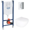 Комплект Grohe Set Унітаз ELLIPSE-0305-T3 + Інсталяція UA388400WG + панель 38732000 (388400WGELLIPS0305T3)