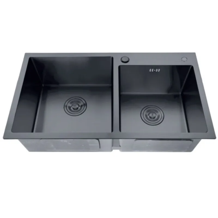 Мийка з нерж. сталі ZERIX ZH7843D-215 NANO-BLACK (3.0/0.8) (MX1594)