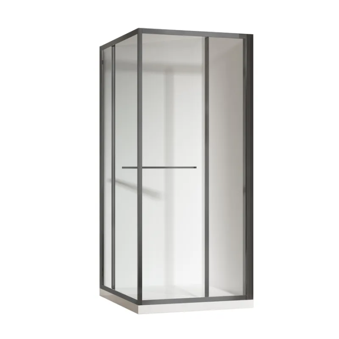 Душова кабіна без піддону Koer SR SC09-90x90x200-R-TR-07 прозоре скло Easy Clean 6мм Графіт (KR5772)