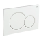 Панель змиву Koer KT-0601-03 240x160x10mm пластикова, кнопка кругла (колір білий) (KR5175)
