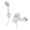 Змішувач для ванни PLAMIX OSCAR-009 EURO SET WHITE (зі шлангом, лійкою та кронштейном) (PM0699)