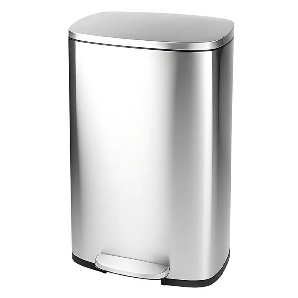 Відро для сміття з плавним закриттям прямокутне Mixxus Bevel-TC0112 SS Color 12л колір наржавійка (MI7087)