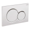 Панель змиву Koer KT-0601-01 240x160x10mm пластикова, кнопка кругла (колір хром) (KR5174)
