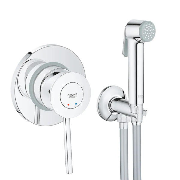 Набір 2 в 1 для туалету Grohe BauClassic (к-кт гіг.душа, змішувач прих.монтажу) (UA2904800S)