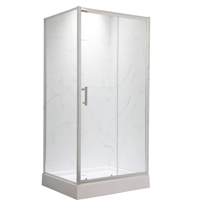 Душова кабіна без піддону MIXXUS HARD SC01-120x80x185-TR CHROME прозоре скло 5мм NEW (MI8369)