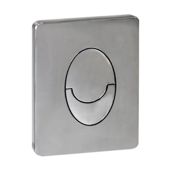 Панель змиву Koer KT-0606-02 157x198x10mm пластикова, кнопка закруглена (SS Color) (KR6238)