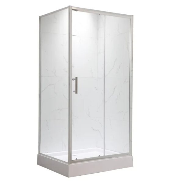 Душова кабіна з низьким піддоном MIXXUS HARD SCT01-100x80x198-TR CHROME прозоре скло 5мм NEW (в 2 ящ) (MI8367)