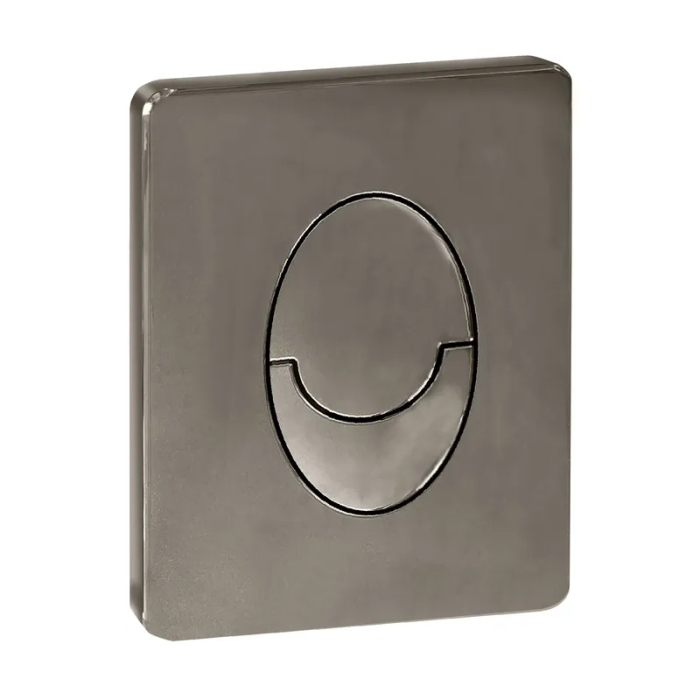 Панель змиву Koer KT-0606-07 157x198x10mm пластикова, кнопка закруглена (колір графіт) (KR5712)
