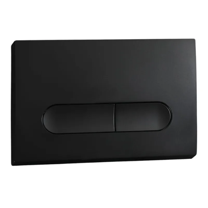 Панель змиву Koer KT-0608-05 240x160x10mm пластикова, кнопка закруглена (колір чорний матовий) (KR6125)