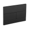 Панель змиву Koer KT-0603-05 240x160x10mm пластикова, кнопка лінійна (колір чорний матовий) (KR5320)