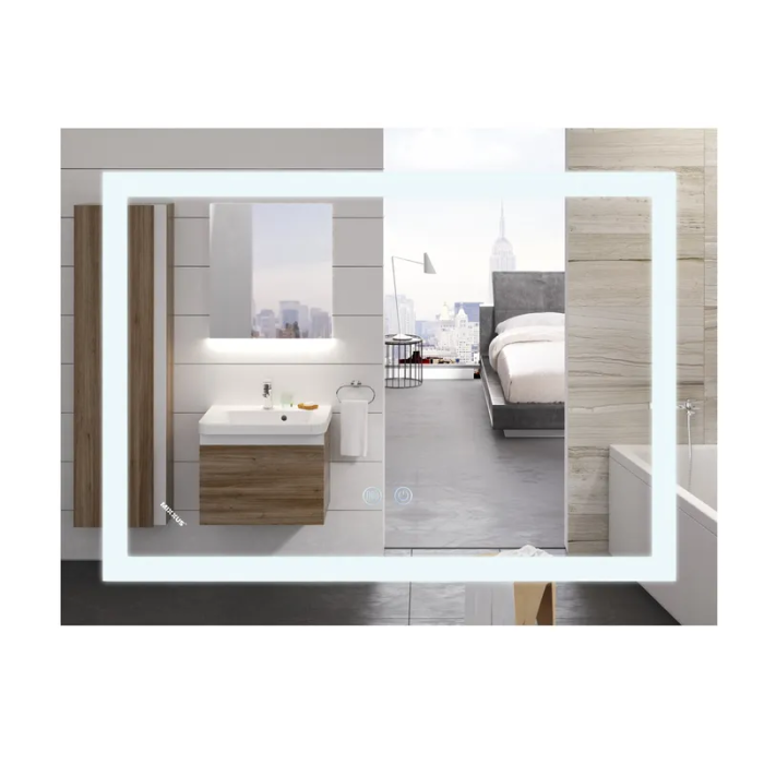 Дзеркало Mixxus WARM MR12-90x70-Reverse з Led Touch, Anti-fog, димером, регулятором яскравості (MI6675)